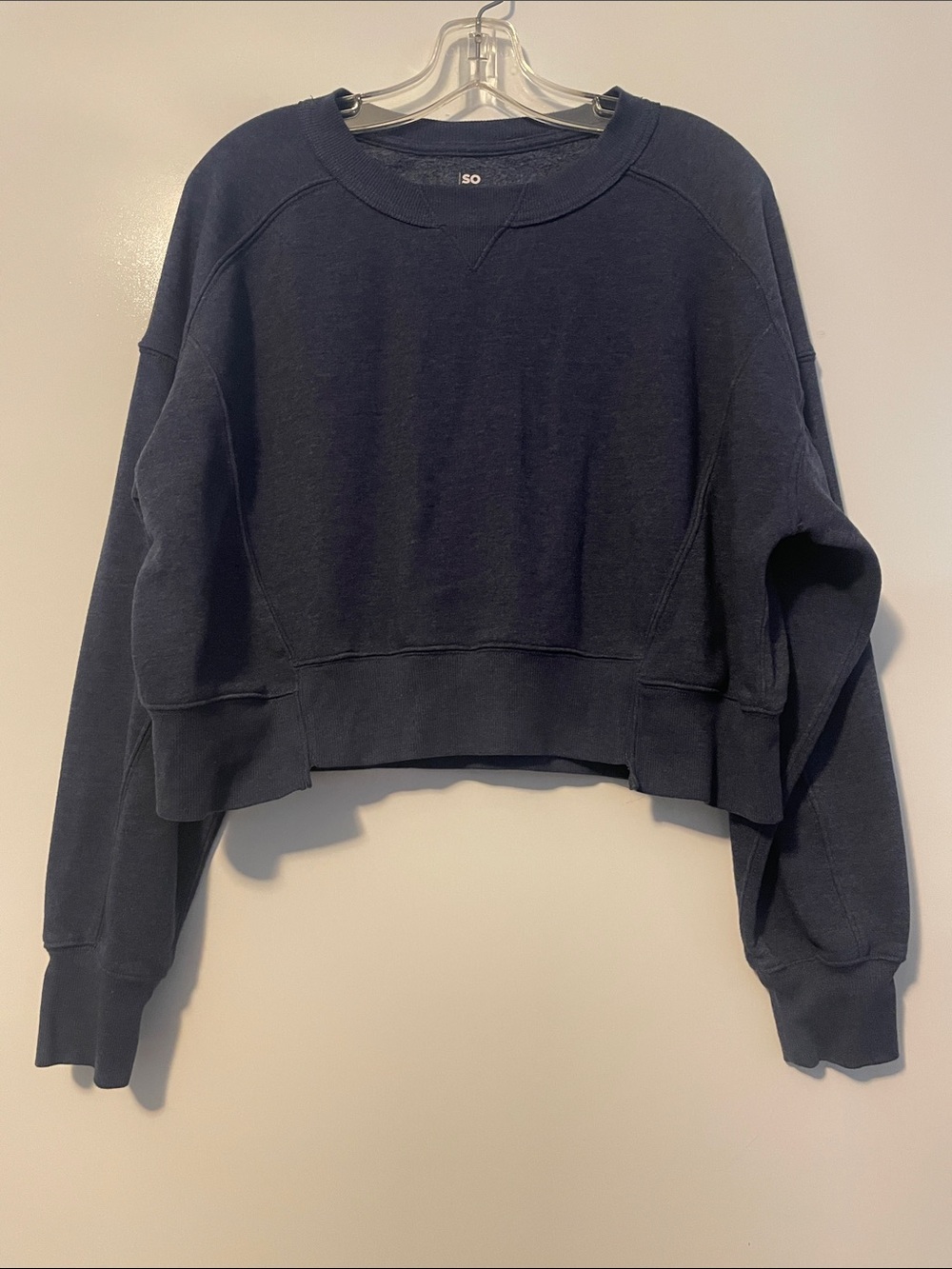 SO Blue Semi Cropped Oversized Sweatshirt Size XS